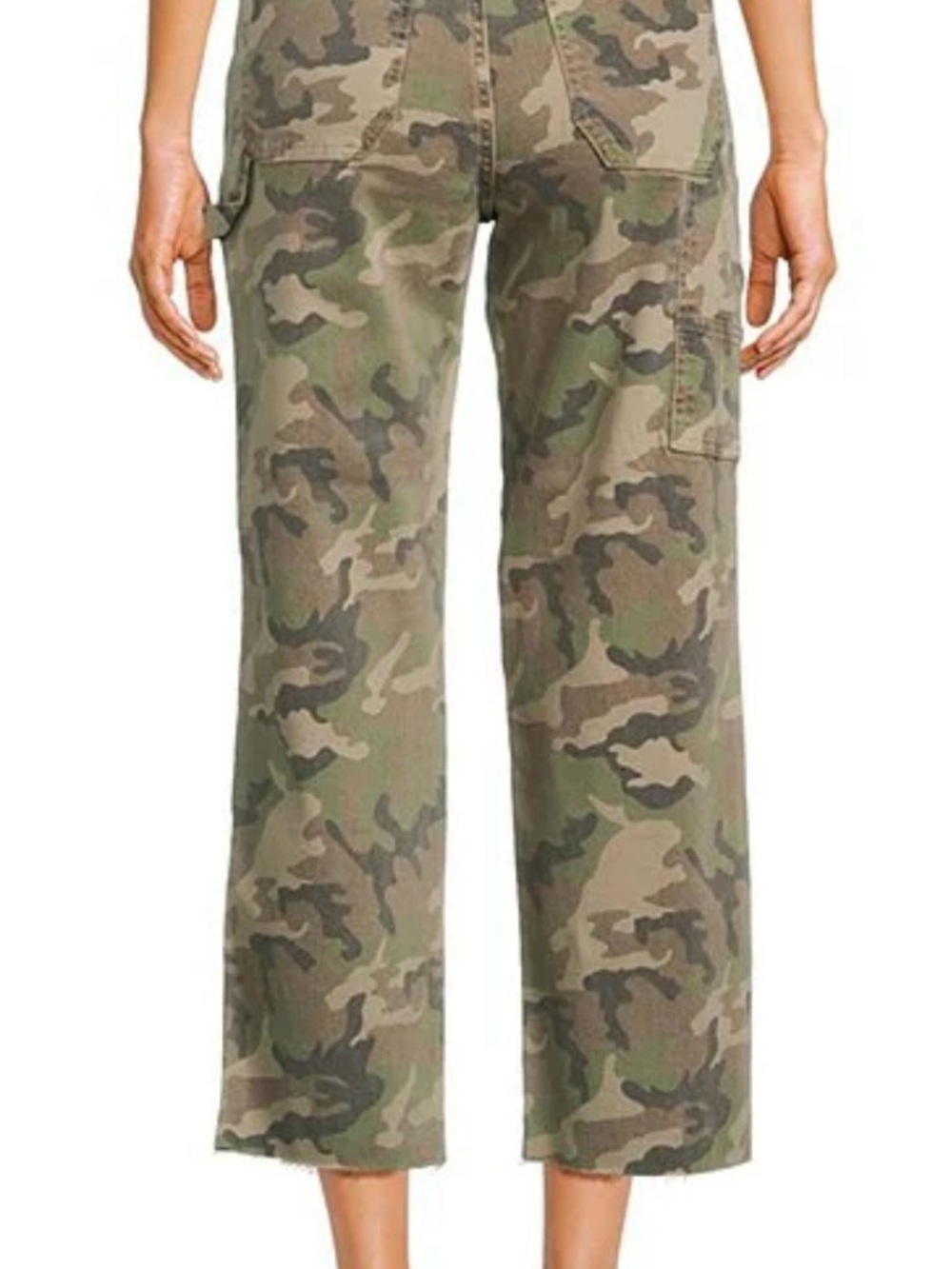 Camo Wide-Leg Women's Jeans - Green - Picture 2 of 7